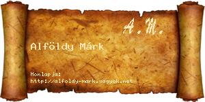 Alföldy Márk névjegykártya
